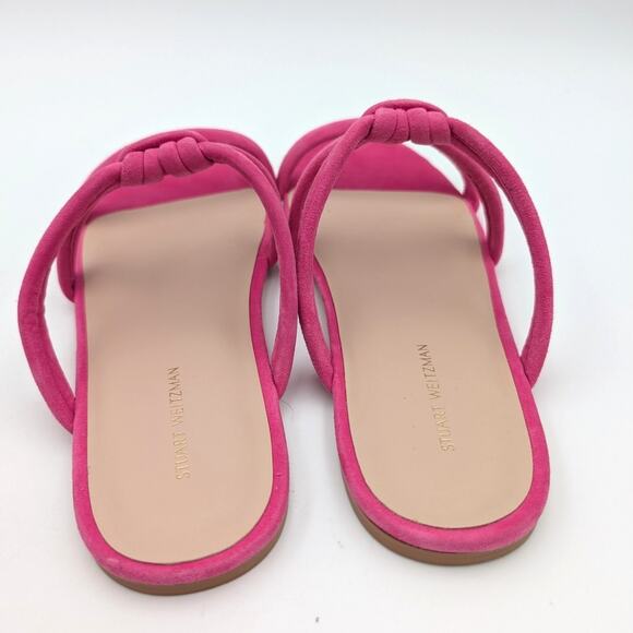 Stuart Weitzman Twist Knot Slip-On Flat Sandal Women's Peonia Size US9B EU39.5 - Picture 6 of 12
